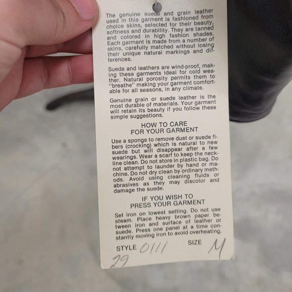 Vintage 1980s Dero Rocco Leather Jacket Retro M - Picture 6 of 12